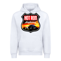White HOT ROD GARAGE CAR Urban Hoodie - artisFamous