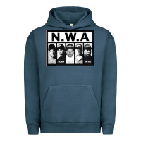 Pigment Midnight Navy N.W.A Californian hip hop group N.W.A Urban Hoodie - artisFamous