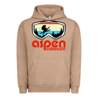 Pigment Burro aspen colorado ski mountain skiing retro vacation Urban Hoodie - artisFamous