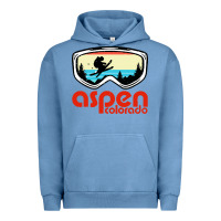 Aspen Colorado Ski Mountain Skiing Retro Vacation Urban Hoodie | Teevron