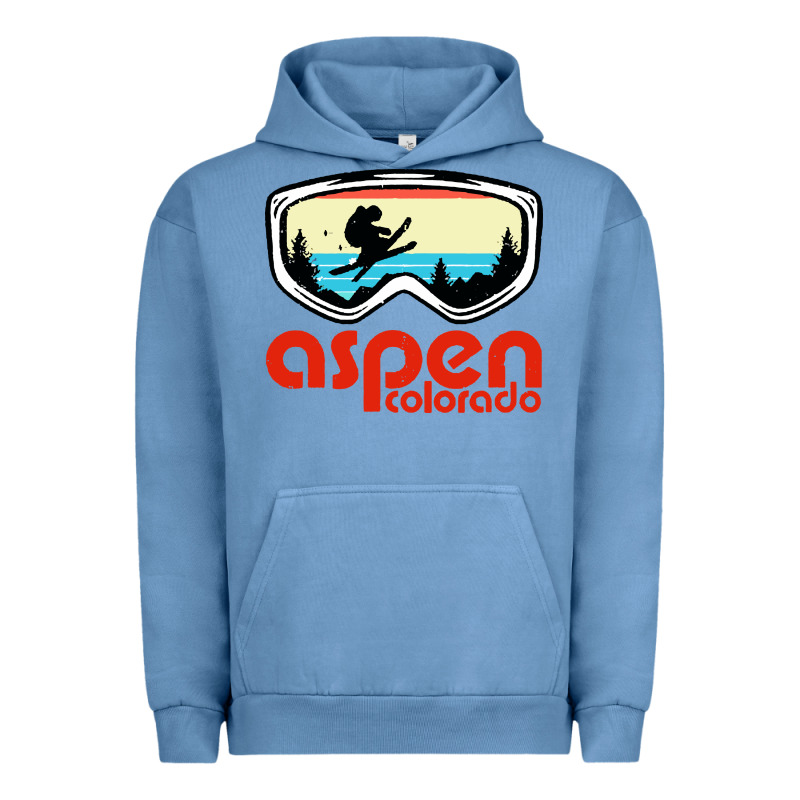 Aspen Colorado Ski Mountain Skiing Retro Vacation Urban Hoodie by artisFamous | Teevron