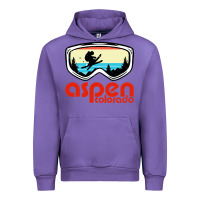 Tulip aspen colorado ski mountain skiing retro vacation Urban Hoodie - artisFamous