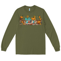 Army Green hello pumpkin libbey glass Long Sleeve Tee - BundleAndBundleShop