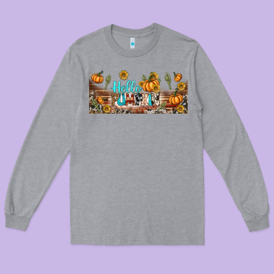 Hello Pumpkin Libbey Glass Long Sleeve Tee Designed By Bundleandbundleshop