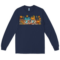 Navy hello pumpkin libbey glass Long Sleeve Tee - BundleAndBundleShop