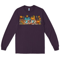 Plum hello pumpkin libbey glass Long Sleeve Tee - BundleAndBundleShop