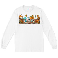 White hello pumpkin libbey glass Long Sleeve Tee - BundleAndBundleShop