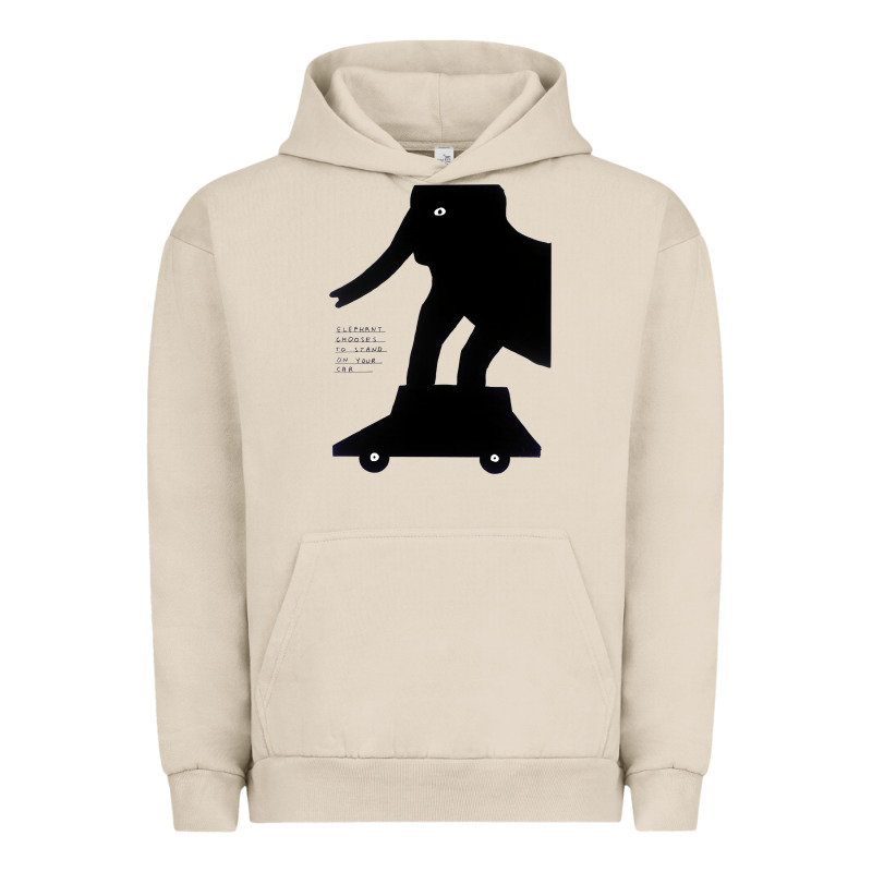 Elephant Black To Stand On Your Car Urban Hoodie by artisFamous | Teevron