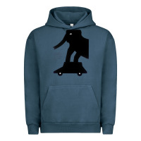 Pigment Midnight Navy Elephant Black To Stand On Your Car Urban Hoodie - artisFamous