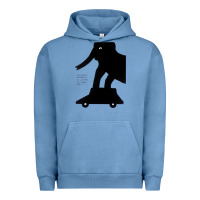 Pigment Pebble Blue Elephant Black To Stand On Your Car Urban Hoodie - artisFamous