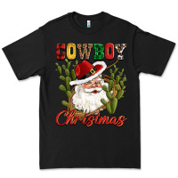 Black cowboy christmas western cactus Premium Tee - CowGirlArtShop