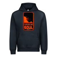 Navy Fist Full Of Soul Long Record Player Urban Hoodie - artisFamous