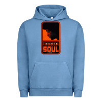 Pigment Pebble Blue Fist Full Of Soul Long Record Player Urban Hoodie - artisFamous