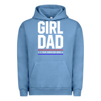 Pigment Pebble Blue Girl Dad A True American Hero - Fathers Day Gift Urban Hoodie - artisFamous