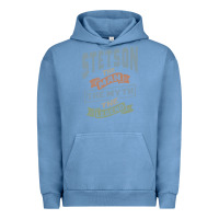Pigment Pebble Blue Stetson Personalized Name Birthday Gift Urban Hoodie - artisFamous