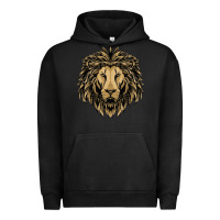 Pigment Black Lion t-shirt  designs Urban Hoodie - artisFamous