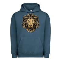Pigment Midnight Navy Lion t-shirt  designs Urban Hoodie - artisFamous