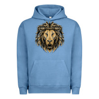 Pigment Pebble Blue Lion t-shirt  designs Urban Hoodie - artisFamous