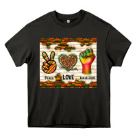 Asphalt peace love juneteenth Heavy Core Tee - TumblerDesignByShophia
