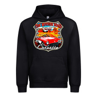 Black CLASSIC CARS ROUTE 66 Urban Hoodie - artisFamous