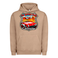 Pigment Burro CLASSIC CARS ROUTE 66 Urban Hoodie - artisFamous