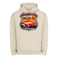 Pigment French Oak CLASSIC CARS ROUTE 66 Urban Hoodie - artisFamous