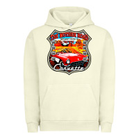 Pigment Pistachio CLASSIC CARS ROUTE 66 Urban Hoodie - artisFamous