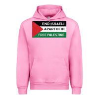 Fuchsia Pink end is.rae.li apartheid free pales  flag  t shirt Urban Hoodie - artisFamous