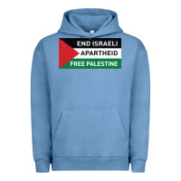 Pigment Pebble Blue end is.rae.li apartheid free pales  flag  t shirt Urban Hoodie - artisFamous
