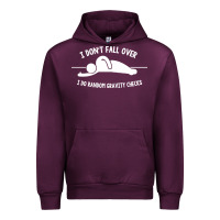 Mauve Wine i don't fall over i do random gravity checks Urban Hoodie - artisFamous