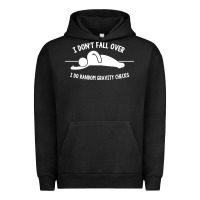 Pigment Black i don't fall over i do random gravity checks Urban Hoodie - artisFamous