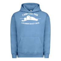 Pigment Pebble Blue i don't fall over i do random gravity checks Urban Hoodie - artisFamous