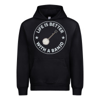 Black Banjo Bluegrass Music Traditional Musician Funny Gift Urban Hoodie - artisFamous