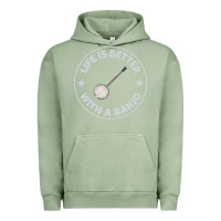 Pigment Oil Green Banjo Bluegrass Music Traditional Musician Funny Gift Urban Hoodie - artisFamous