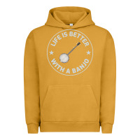 Pigment Peanut Butter Banjo Bluegrass Music Traditional Musician Funny Gift Urban Hoodie - artisFamous