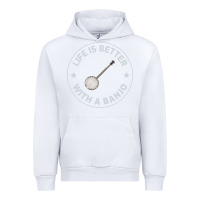 White Banjo Bluegrass Music Traditional Musician Funny Gift Urban Hoodie - artisFamous
