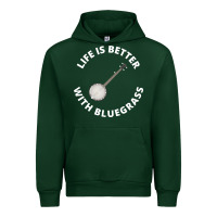 Forest Green Banjo Bluegrass Music Traditional Musician Funny Gift Urban Hoodie - artisFamous