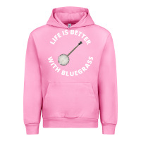 Fuchsia Pink Banjo Bluegrass Music Traditional Musician Funny Gift Urban Hoodie - artisFamous