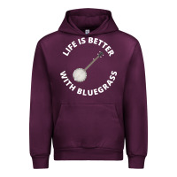 Mauve Wine Banjo Bluegrass Music Traditional Musician Funny Gift Urban Hoodie - artisFamous