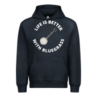 Navy Banjo Bluegrass Music Traditional Musician Funny Gift Urban Hoodie - artisFamous