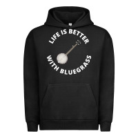 Pigment Black Banjo Bluegrass Music Traditional Musician Funny Gift Urban Hoodie - artisFamous