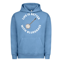 Pigment Pebble Blue Banjo Bluegrass Music Traditional Musician Funny Gift Urban Hoodie - artisFamous