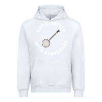 White Banjo Bluegrass Music Traditional Musician Funny Gift Urban Hoodie - artisFamous