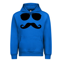 Cobalt moustache and sunglasses Urban Hoodie - artisFamous