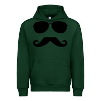 Forest Green moustache and sunglasses Urban Hoodie - artisFamous