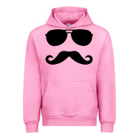 Fuchsia Pink moustache and sunglasses Urban Hoodie - artisFamous
