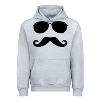 Heather Grey moustache and sunglasses Urban Hoodie - artisFamous