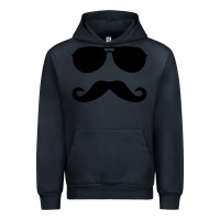 Navy moustache and sunglasses Urban Hoodie - artisFamous