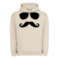 Pigment French Oak moustache and sunglasses Urban Hoodie - artisFamous