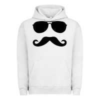 Moustache And Sunglasses Urban Hoodie | Teevron